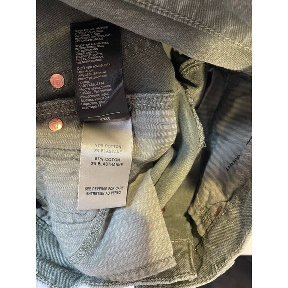 7 For All Mankind High Waist Cropped Straight Jeans. Size 28. NWT. MSRP $208. - Picture 12 of 13